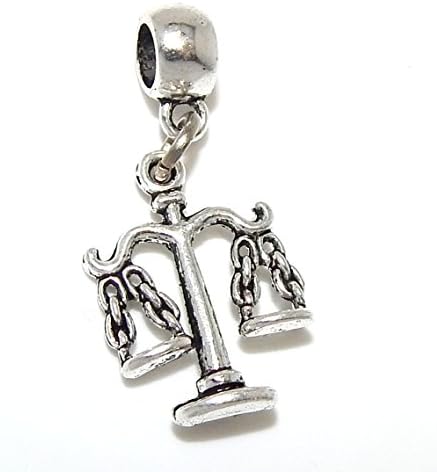 Jewelry Monster Dangling "Justice Scales" Charm Bead for Snake Chain Charm Bracelet 07762