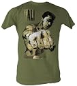 Muhammad Ali IN YOUR FACE American Legend Heavyweight Boxing Champion Adult Army Green Tee T-Shirt