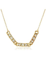 Yochi Crystal Linked Bar Necklace