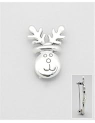 Reindeer Brooch In 92.5 Sterling Silver