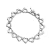 Sterling Silver Open Heart Bracelet