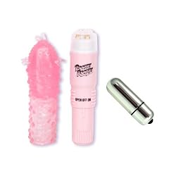 Doc Johnson Juli Ashton Pink Pocket Rocket with Sleeve Adult Sex Toy Kit