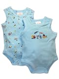 2 Pack of Sleeveless Onesies by Baby's Own - Chambray - 12 Mths