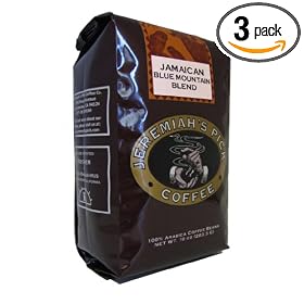 Jeremiah's Pick Coffee Jamaican Blue Mountain Blend Whole Bean Coffee, 10-Ounce Bags (Pack of 3)