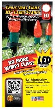 Adams Christmas Light Lawn Stakes Black Nylon 10 pk