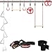 Ninja Warrior Training Equipment for Kids - 65 ft Slackline Obstacle Course with 8 Obstacles: Monkey Bars, Fitness Gymnastic Rings, Climbing Rope Ladder, Spinning Wheel | Backyard Playground Swingset