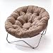 Oval Chair - Taupe Microfiber