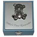 Beautiful Baby Boy's Small Wooden Keepsake Box Christening Gift