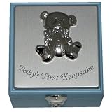 Beautiful Baby Boys Small Wooden Keepsake Box Christening Gift