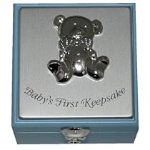 Beautiful Baby Boy's Small Wooden Keepsake Box Christening Gift