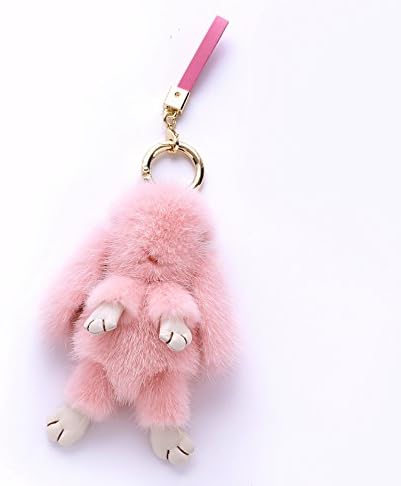Fashion Key Chain Bunny, Danish Pink mink fur, Designed by Ella Liu. 7 - 10 days delivered to US &amp; CA main States