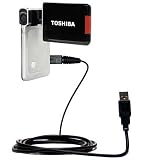 Classic Straight USB Cable for the Toshiba Camileo S20 HD Camcorder with Power Hot Sync and Charge capabilities - uses Gomadic TipExchange Technology