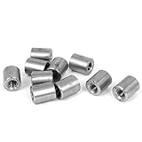 uxcell　ラウンドコネクタナット　10個入り　M5x12x10mm　304ステンレス鋼　シルバートーン