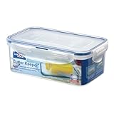 Lock&Lock 25-Fluid Ounce Rectangular Food Container with Tray,...