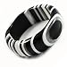Geometrical Resin Bangle (Black & White)