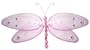 10" Medium Pink Glitter Dragonfly Decorations - dragonflies hanging nylon nursery bedroom girls room ceiling wall decor, wedding birthday party baby bridal shower
