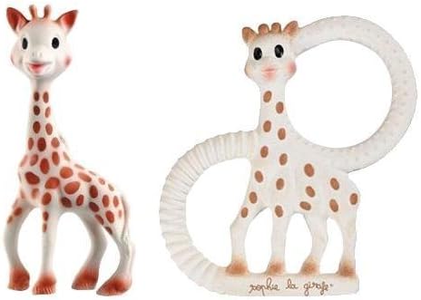 Vulli Sophie The Giraffe Teether Toy Set - (Includes The Original Sophie + New Sophie The Giraffe Vanilla Teething Ring) by Callison