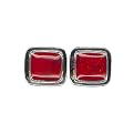 Sterilng Silver Square Jasper Red Earrings