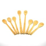 8pc Assortment of ThinkBamboo brand Bamboo Cooking Serving Utensils includes extra long handled 22 spoons by 