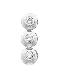14K White Gold Diamond Three-Stone Pendant - 0.75 Ct. -- LIFETIME WARRANTY