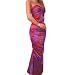 Eva Longoria's Dress Print Long Full Evening Strapless Stretchy