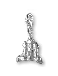 MELINA Charms clip on pendant castle sterling silver 925