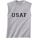 USAF Air Force Sleeveless T-Shirt - Military Style Physical Training T-Shirt in gray