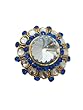 Royal Blue Adjustable Ring Gold Tone Kundan Jodha Akbar Jewelry