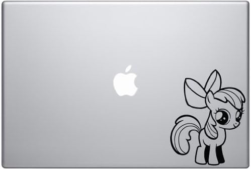 MLP Apple Bloom - Black Vinyl Decal for Macbook or Laptop