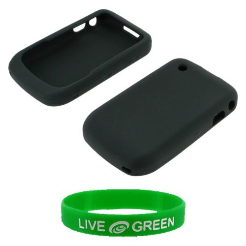 Black Silicone Skin Case for RIM BlackBerry Curve 8520 8530 Phone, T-Mobile