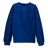Boys' Cherokee Long-Sleeve Ribbed Henley - Blue