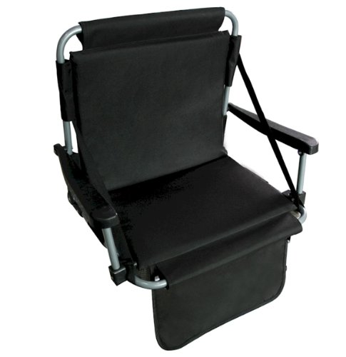 2 Stadium Chairs with Backs (Black)