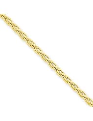 14K Yellow Gold 3.0mm Parishian Wheat Chain Necklace