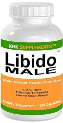 Libido Male 180 Capsules Male Sexual Enhancement Tribulus Terrestris Horny Goat Weed L-Arginine KRK SUPPLEMENTS