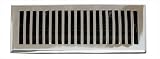 Brass Elegans Solid Brass 2.25x14" Contemporary Floor Register- Polished Chrome