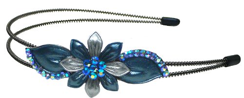 Crystal Flower Headband YY86801-6blue