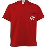 Cincinnati Reds Unisex Black Solid Scrub Top (Medium)