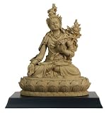 White Tara, Buddhist Goddess of Compassion and Longevity Statue, 5-3/4 Inch