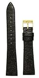 Men's Genuine Lizard Watchband  Black 20mm Watch Band