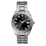 Image of Guess Gents Black Dial Stainless Steel Bracelet Watch