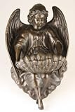 Vintage Lovely Cherub Key Holder Bronze Statue Fine Rare Hand Made Collectible Statue Art Figurine