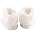 LIVEBOX Infant Baby Cotton Knit Premium Soft Sole Anti-Slip Mid Calf Warm Winter Prewalker Toddler Boots (M: 6~12 Months, White)