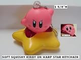 41yIRAKg1OL. SL160  Nintendo Kirby Soft Squishy Figure Keychain Normal Kirby on Warp Star