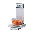 Premier Housewares Electronic Kitchen Scale with Glass, Silver/Clear