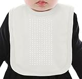 White Triangle Pattern ネクタイを有する有機ビブ Medium