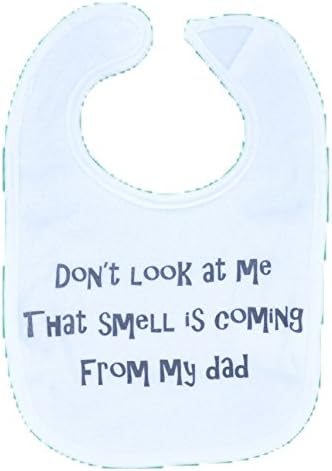 Bambino Apparel's Baby Smell From Dad Daddy Baby Bib, White