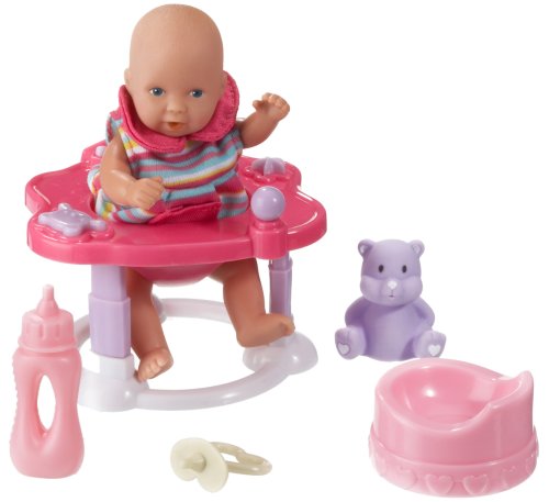 Childrens Toyshop  Spielwaren : Simba 5039806 - Mini-New Born Baby Set, Baby mit Laufhilfe