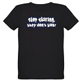 Artsmith, Inc. Organic Kids T-Shirt Dark Stop Staring They Don't Talk - Breats Boob Humor