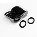 uxcell Lady Girls Black Nylon Wrapped Stretchy Rubber Hair Ties Bands 20PCS