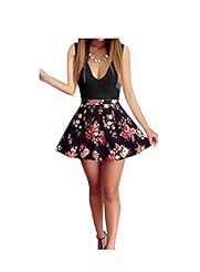 Sexy V-neck Lace Floral Print Above the Knee Mini Dress 